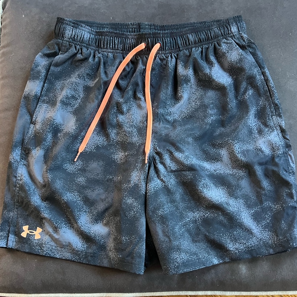 Under Armour Mens Grey / Black and Coral  accents (ties, emblem, and liner)